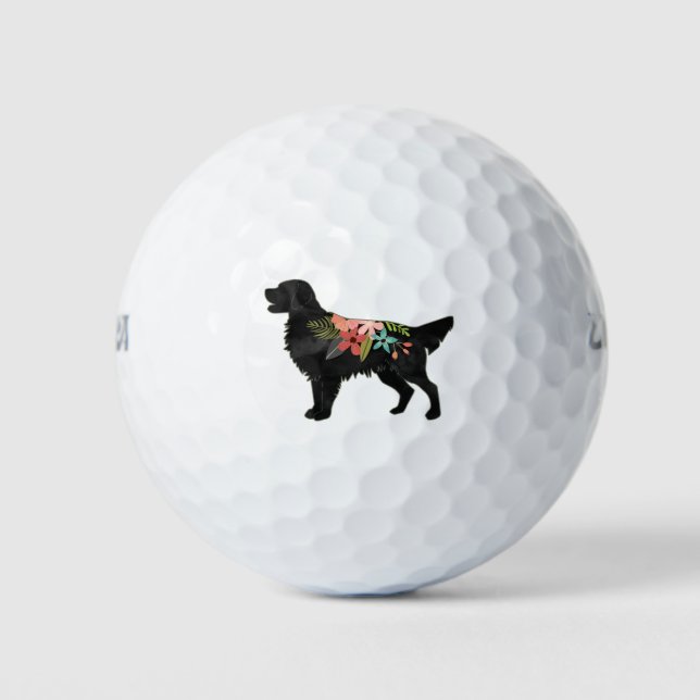 Golden Retriever Hunde Zucht Bohemische Blüte Golfball (Vorderseite)