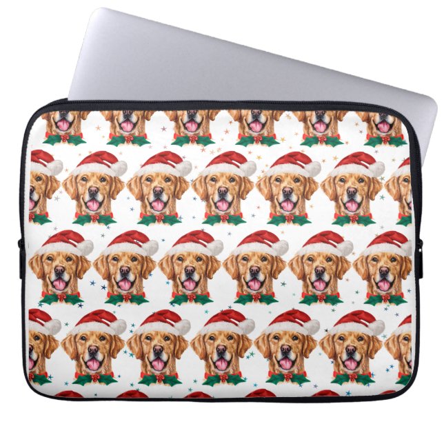 Golden Retriever Hunde Zucht Weihnachten Laptopschutzhülle (Vorderseite)