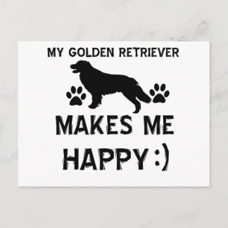 Golden Retriever Hundedesigns Postkarte