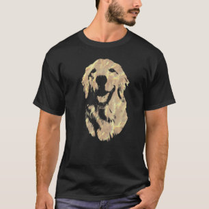 Golden Retriever Hundegesicht Minimalistische Silh T-Shirt