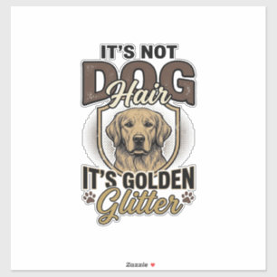 Golden Retriever Hundehaar Vintage Lustiges Shirt Aufkleber