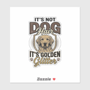 Golden Retriever Hundehaar Vintage Lustiges Shirt Aufkleber