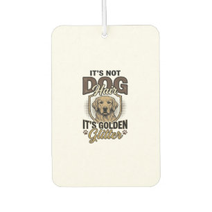 Golden Retriever Hundehaar Vintage Lustiges Shirt Autolufterfrischer