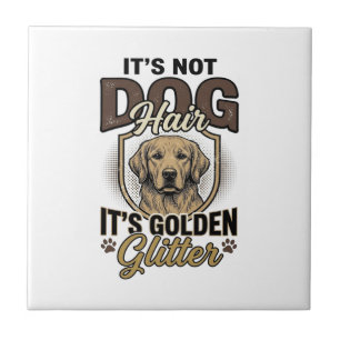 Golden Retriever Hundehaar Vintage Lustiges Shirt  Fliese