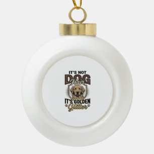 Golden Retriever Hundehaar Vintage Lustiges Shirt Keramik Kugel-Ornament