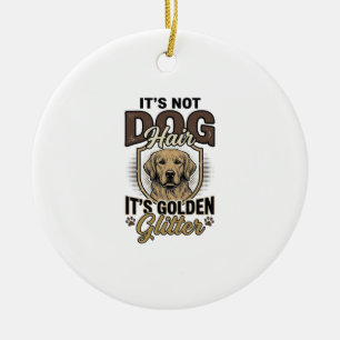 Golden Retriever Hundehaar Vintage Lustiges Shirt Keramik Ornament