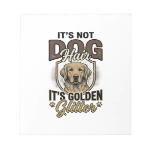 Golden Retriever Hundehaar Vintage Lustiges Shirt Notizblock