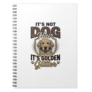 Golden Retriever Hundehaar Vintage Lustiges Shirt  Notizblock