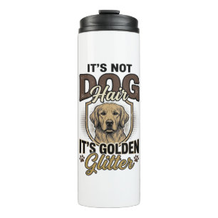 Golden Retriever Hundehaar Vintage Lustiges Shirt  Thermosbecher