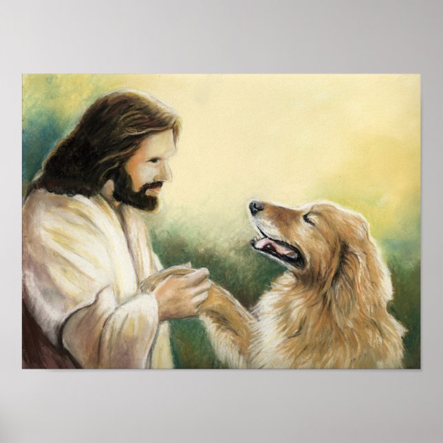 Golden Retriever Hundekunst Printing Poster (Vorne)