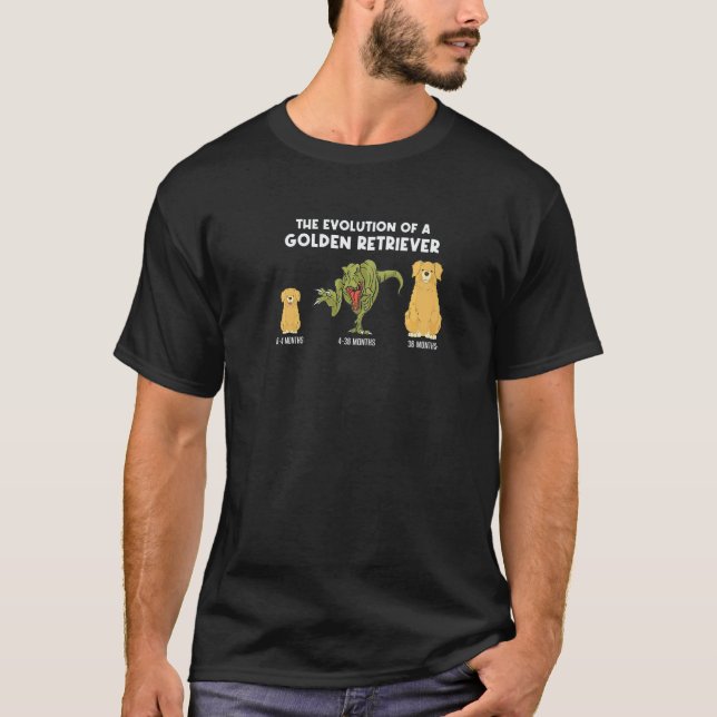 Golden Retriever Hundemutter Die Evolution eines G T-Shirt (Vorderseite)