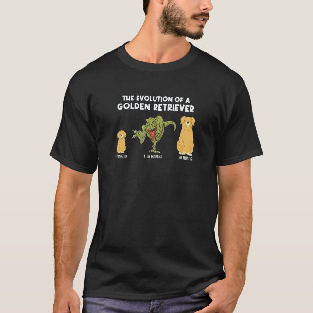 Golden Retriever Hundemutter Die Evolution eines G T-Shirt (Vorderseite)