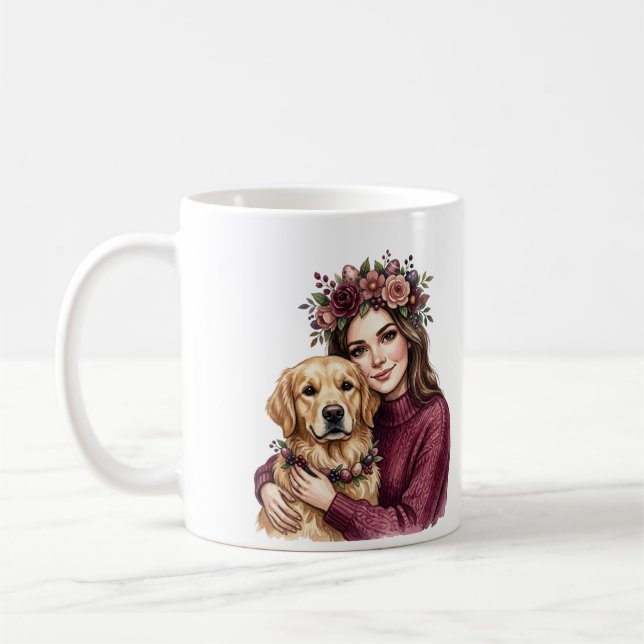 Golden Retriever Hundemutter Tasse (Links)