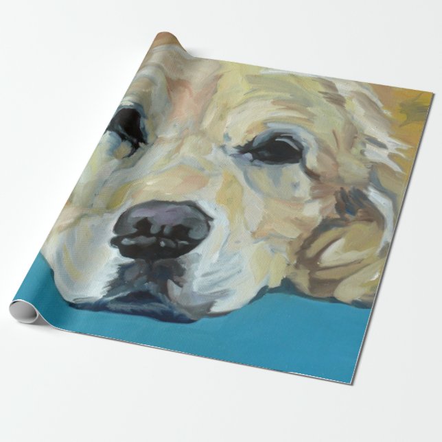 Golden retriever-HundePackpapier Geschenkpapier (Ungerollt)