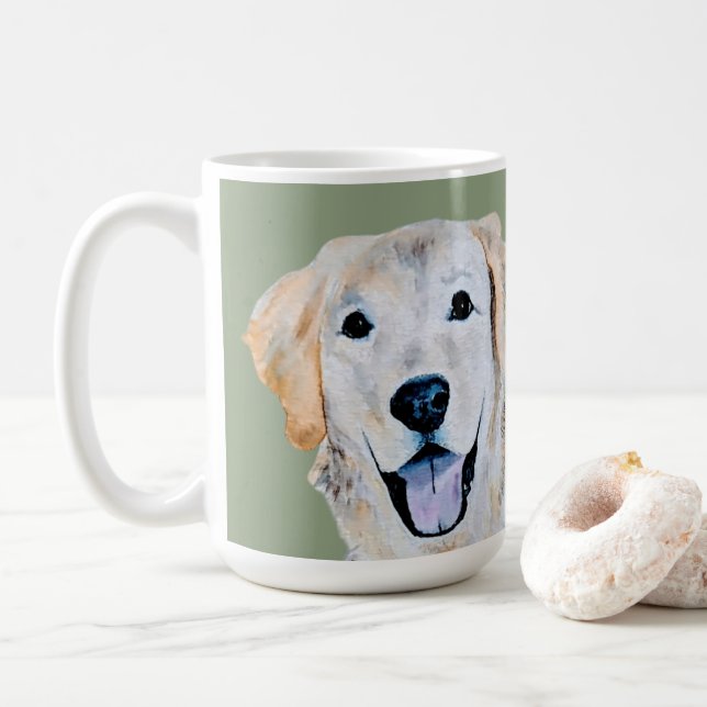 Golden Retriever Hundeschicht Kaffeetasse (Mit Donut)