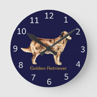 Golden retriever-Hundeuhr Runde Wanduhr