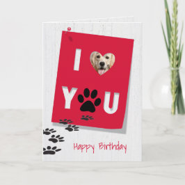 Golden Retriever I Liebe You Birthday Feiertagskarte