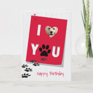 Golden Retriever I Liebe You Birthday Feiertagskarte