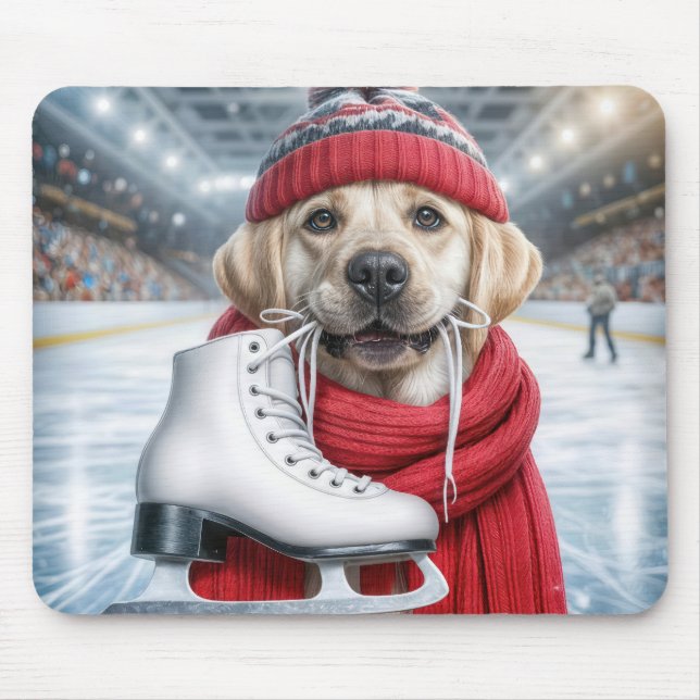Golden Retriever Ice Hocky Mousepad (Vorne)