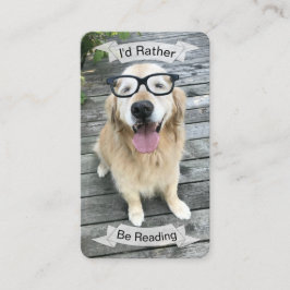 Golden Retriever, ich würde eher lesen Lesezeichen Visitenkarte