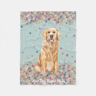 Golden Retriever Illustration Hund Hotel Haustiers Fleecedecke