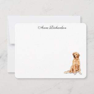 Golden Retriever Illustrationsflache Dankeskarte