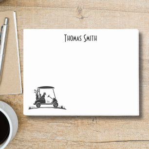 Golden Retriever im Einkaufswagen Name Post-it Klebezettel