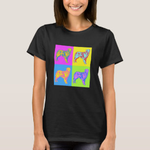 Golden Retriever im Pop-Art-Stil viktorianisch T-Shirt