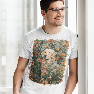 Golden Retriever im Stil von William Morris T-Shirt