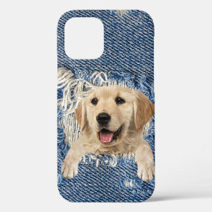 Golden Retriever in Denim Hole Case-Mate iPhone Hülle