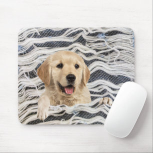 Golden Retriever in Frayed Denim Mousepad