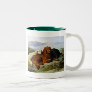 Golden Retriever, Irischer und Gordon Setter Beche Zweifarbige Tasse