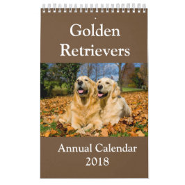 Golden retriever-jährlicher Kalender 2018