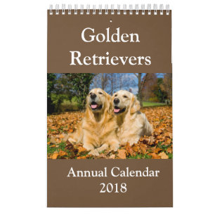 Golden retriever-jährlicher Kalender 2018