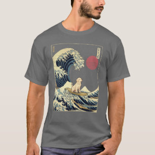 Golden Retriever Kanagawa Japanischer Surfwelle bo T-Shirt