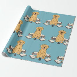 Golden Retriever Kapitel Eins Akademischer Hund Bl Geschenkpapier