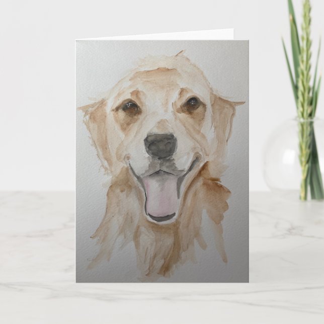 Golden Retriever Karte (Vorderseite)
