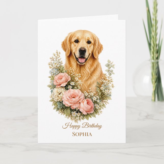 Golden Retriever Karte (Vorderseite)