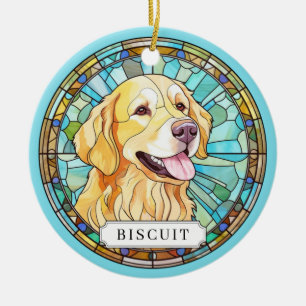 Golden Retriever Keramik-Kreisornament Keramik Ornament