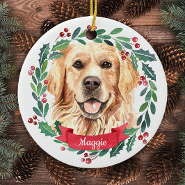 Golden Retriever Keramik Ornament