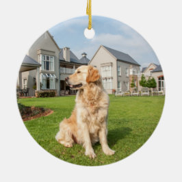 Golden Retriever Keramik Ornament