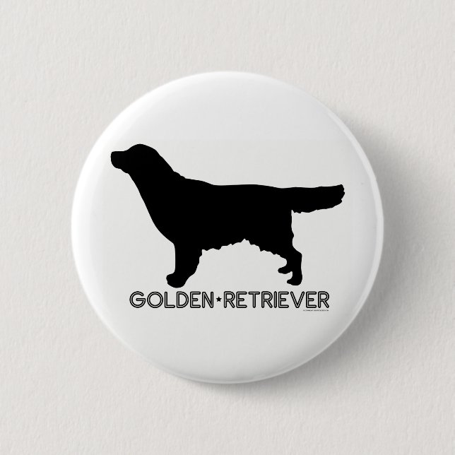 Golden retriever-Knopf Button (Vorderseite)