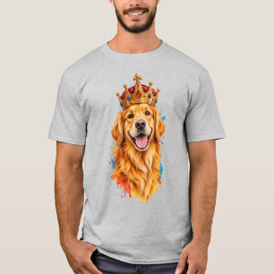Golden Retriever König – Königlicher Hund mit Kron T-Shirt