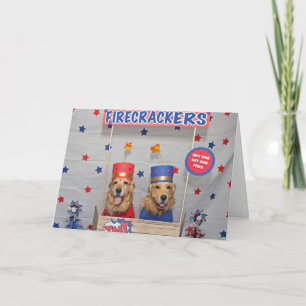 Golden retriever-Kracher für Verkauf Karte