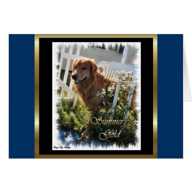 Golden Retriever Kunst Geschenke (Vorderseite (Horizontal))