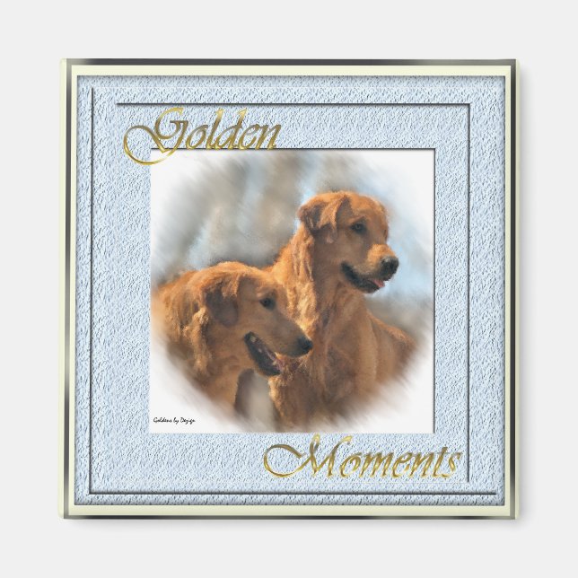 Golden Retriever Kunst Geschenke Magnet (Vorne)