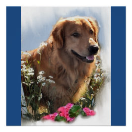 Golden Retriever Kunst Geschenke Poster