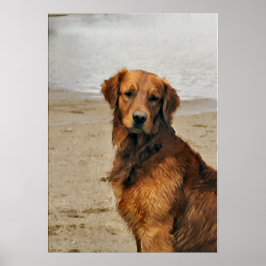 Golden Retriever Kunst Geschenke Poster