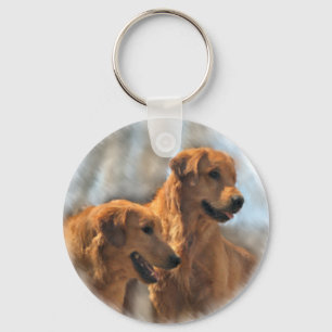 Golden Retriever Kunst Geschenke Schlüsselanhänger