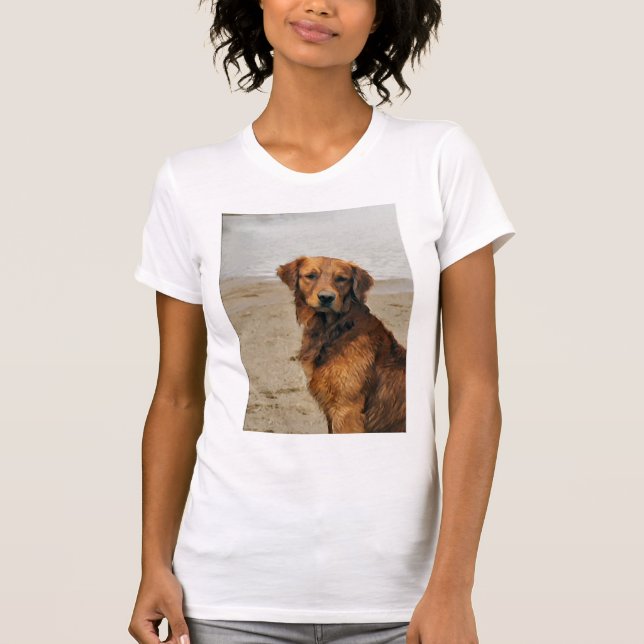 Golden Retriever Kunst Geschenke T-Shirt (Vorderseite)